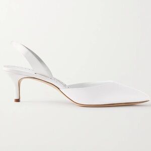 Manolo Blahnik Carolyne Bride Slingback Pumps Never Worn